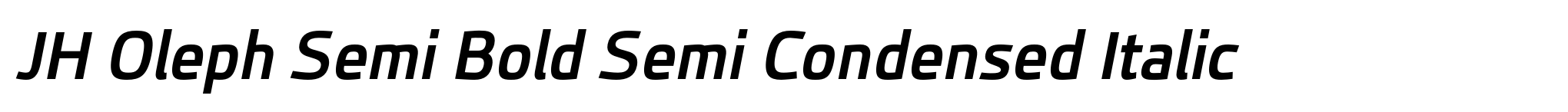 JH Oleph Semi Bold Semi Condensed Italic image